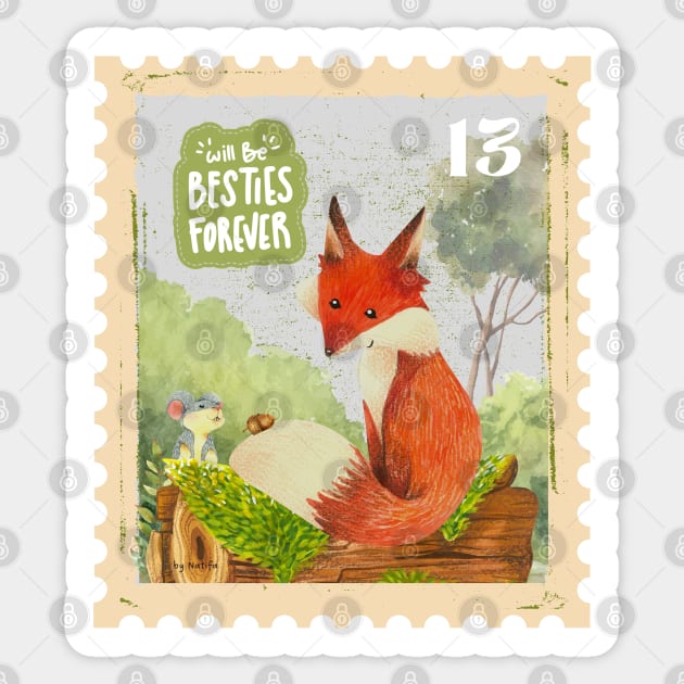 Tiny Mouse Moved by The Fox Generosity Sticker by Natifa